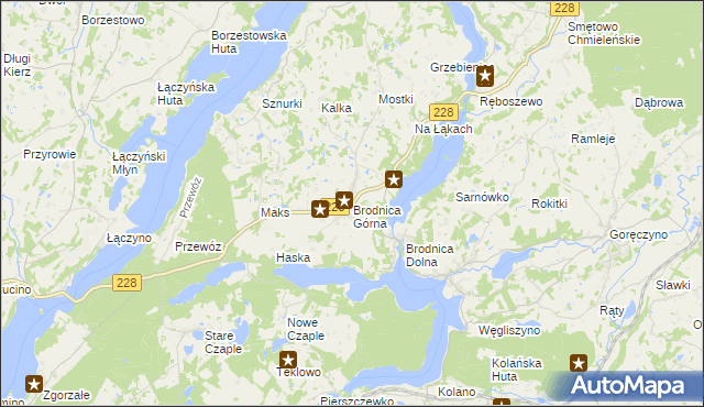 mapa Brodnica Górna, Brodnica Górna na mapie Targeo