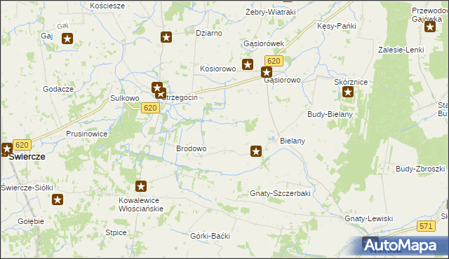 mapa Brodowo-Wity, Brodowo-Wity na mapie Targeo