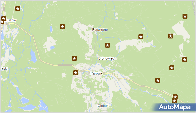 mapa Bronowiec, Bronowiec na mapie Targeo