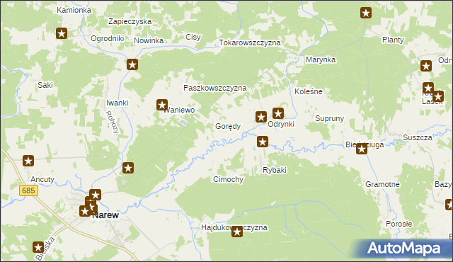 mapa Bruszkowszczyzna, Bruszkowszczyzna na mapie Targeo