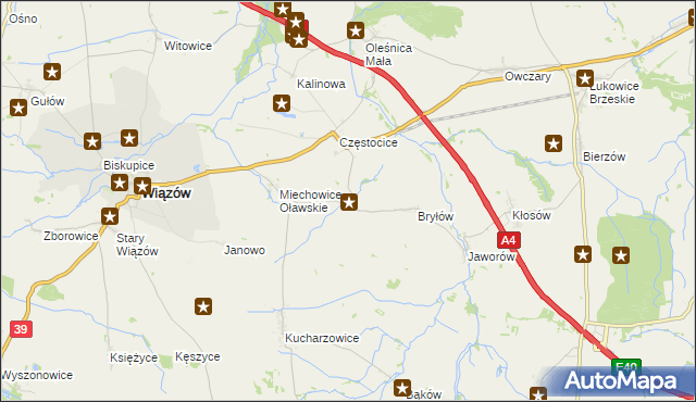 mapa Bryłówek, Bryłówek na mapie Targeo