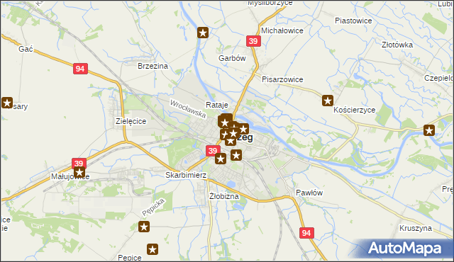 mapa Brzeg, Brzeg na mapie Targeo