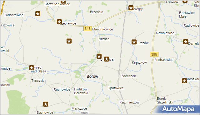 mapa Brzezica, Brzezica na mapie Targeo