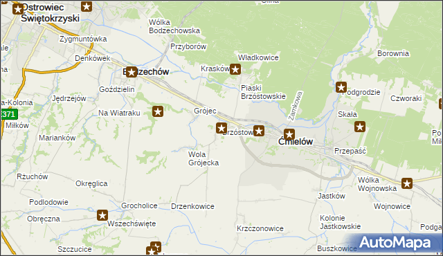 mapa Brzóstowa, Brzóstowa na mapie Targeo