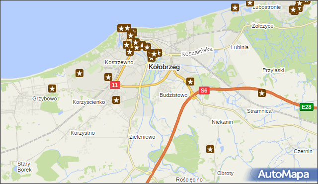 mapa Budzistowo, Budzistowo na mapie Targeo