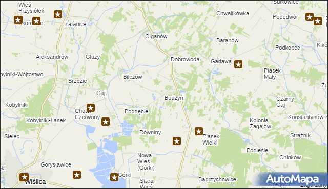 mapa Budzyń gmina Busko-Zdrój, Budzyń gmina Busko-Zdrój na mapie Targeo