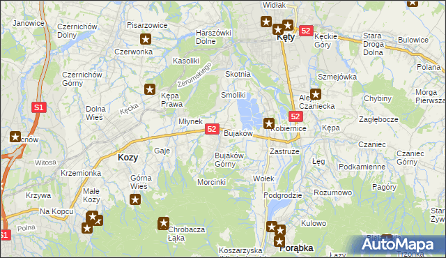 mapa Bujaków, Bujaków na mapie Targeo