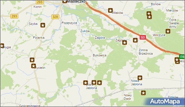 mapa Bukowica, Bukowica na mapie Targeo