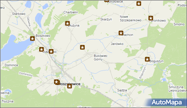 mapa Bukówiec Górny, Bukówiec Górny na mapie Targeo