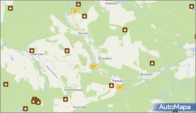 mapa Bukówko, Bukówko na mapie Targeo