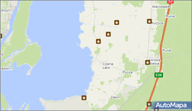 mapa Bystra gmina Goleniów, Bystra gmina Goleniów na mapie Targeo