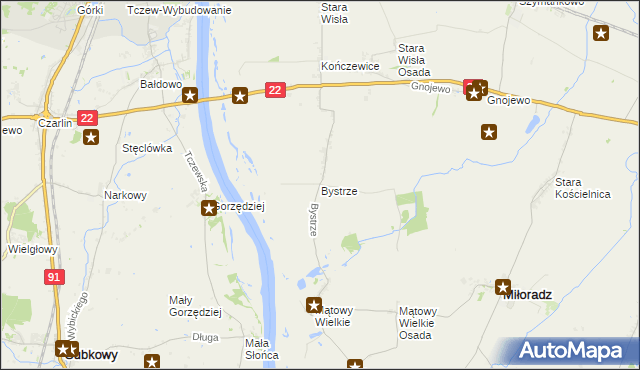 mapa Bystrze, Bystrze na mapie Targeo