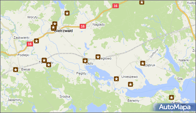mapa Cegłowo, Cegłowo na mapie Targeo