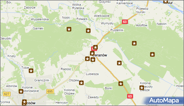 mapa Ceranów, Ceranów na mapie Targeo
