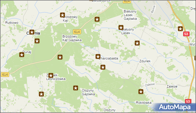 mapa Charciabałda, Charciabałda na mapie Targeo