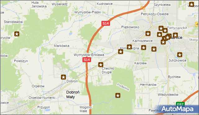 mapa Chechło Pierwsze, Chechło Pierwsze na mapie Targeo