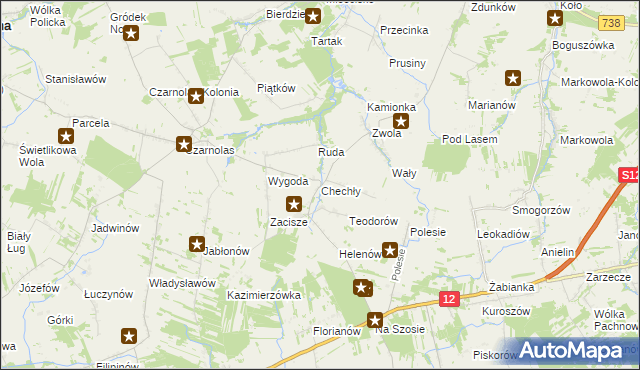 mapa Chechły, Chechły na mapie Targeo