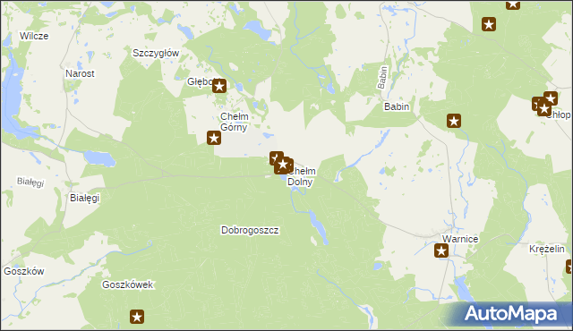 mapa Chełm Dolny, Chełm Dolny na mapie Targeo