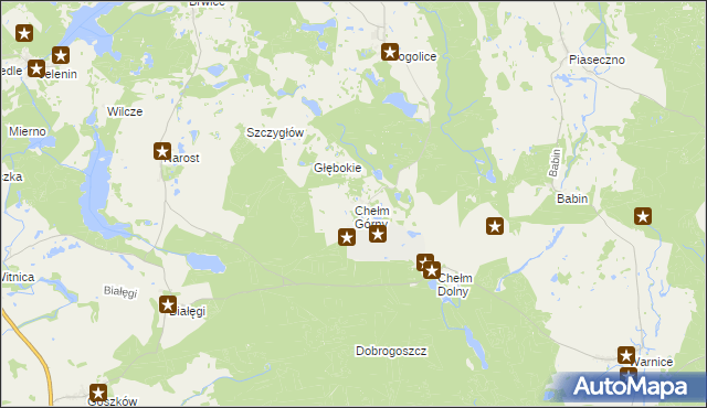 mapa Chełm Górny, Chełm Górny na mapie Targeo