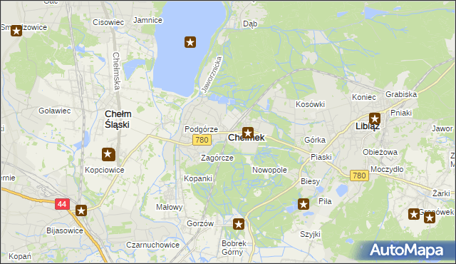 mapa Chełmek powiat oświęcimski, Chełmek powiat oświęcimski na mapie Targeo