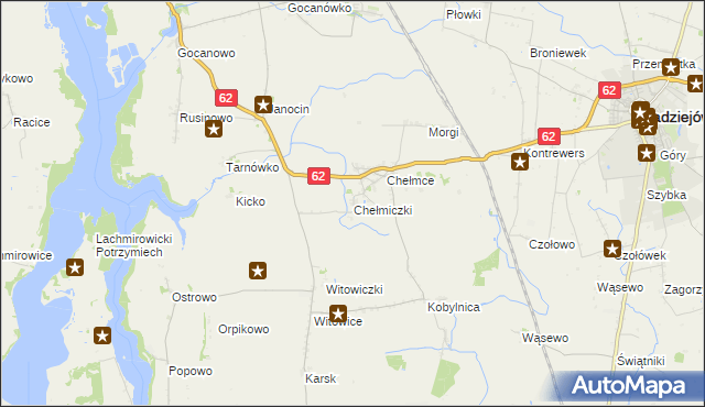 mapa Chełmiczki, Chełmiczki na mapie Targeo