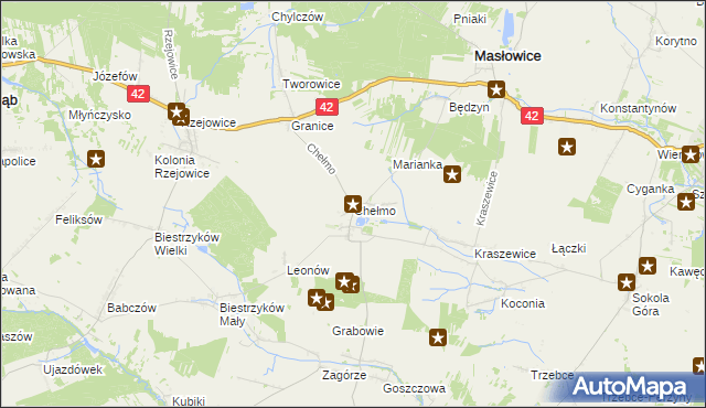 mapa Chełmo, Chełmo na mapie Targeo