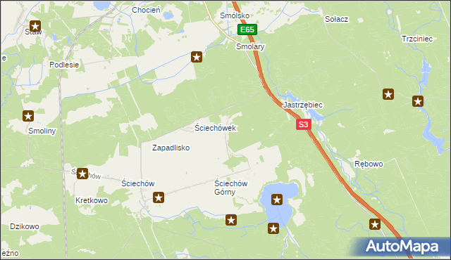 mapa Chłopiny, Chłopiny na mapie Targeo