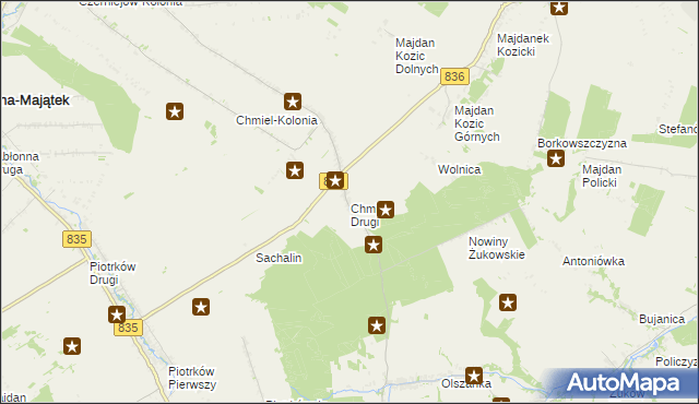 mapa Chmiel Drugi, Chmiel Drugi na mapie Targeo