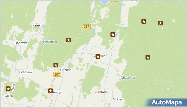 mapa Chocicz, Chocicz na mapie Targeo