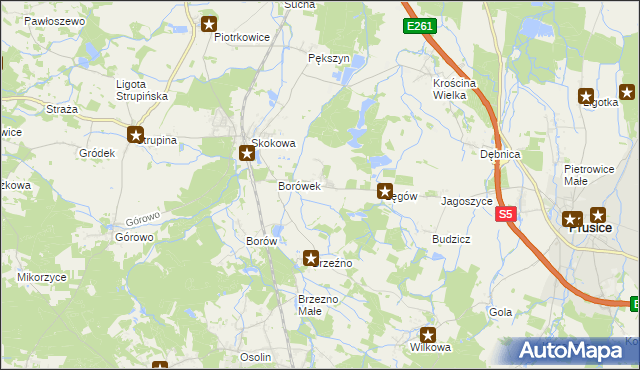 mapa Chodlewko, Chodlewko na mapie Targeo