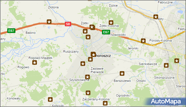 mapa Choroszcz, Choroszcz na mapie Targeo