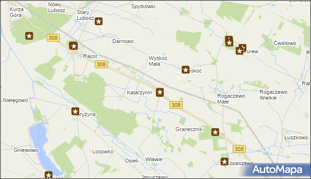 mapa Choryń, Choryń na mapie Targeo