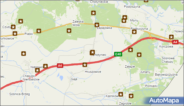 mapa Chotyniec, Chotyniec na mapie Targeo