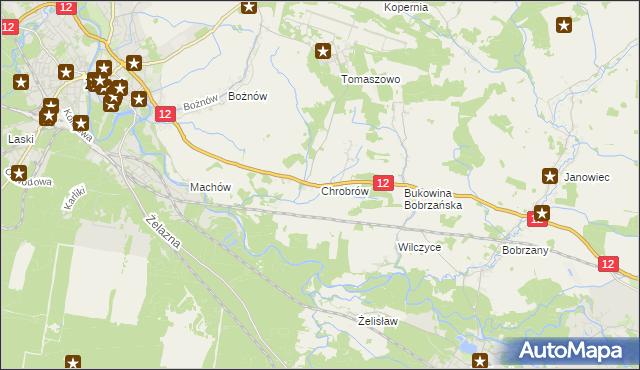 mapa Chrobrów, Chrobrów na mapie Targeo