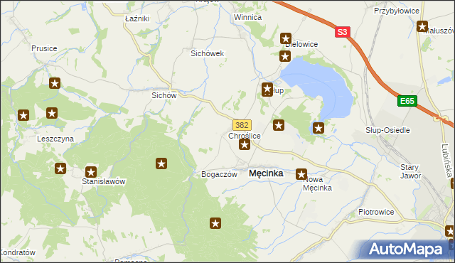 mapa Chroślice, Chroślice na mapie Targeo