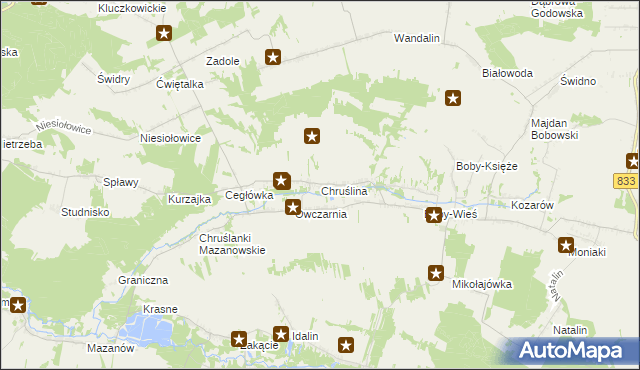 mapa Chruślina, Chruślina na mapie Targeo