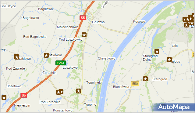 mapa Chrystkowo, Chrystkowo na mapie Targeo
