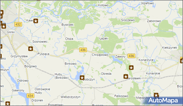 mapa Chrząstowo gmina Książ Wielkopolski, Chrząstowo gmina Książ Wielkopolski na mapie Targeo