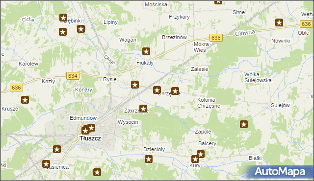 mapa Chrzęsne, Chrzęsne na mapie Targeo