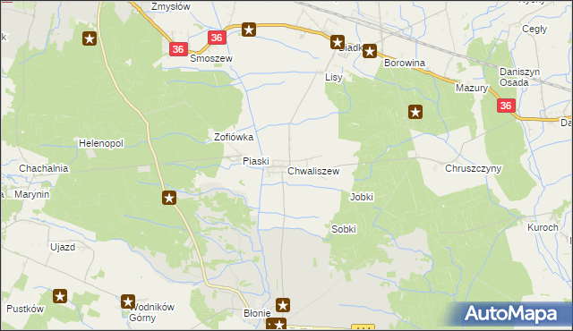 mapa Chwaliszew, Chwaliszew na mapie Targeo