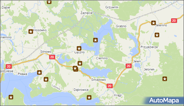 mapa Ciemino Małe, Ciemino Małe na mapie Targeo