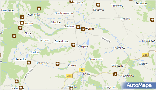 mapa Cierpice gmina Przeworno, Cierpice gmina Przeworno na mapie Targeo