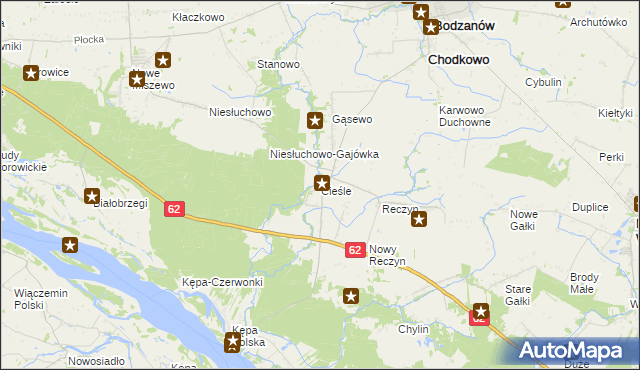 mapa Cieśle gmina Bodzanów, Cieśle gmina Bodzanów na mapie Targeo