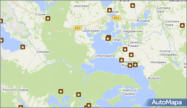 mapa Cimochowizna, Cimochowizna na mapie Targeo