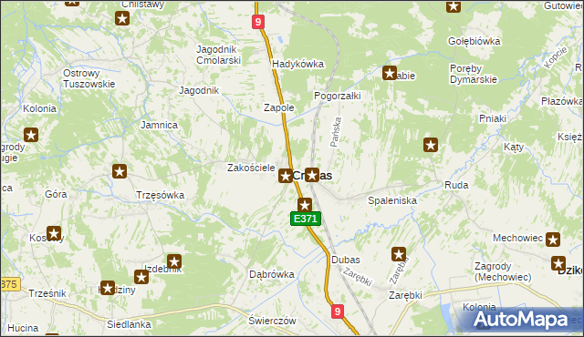 mapa Cmolas, Cmolas na mapie Targeo