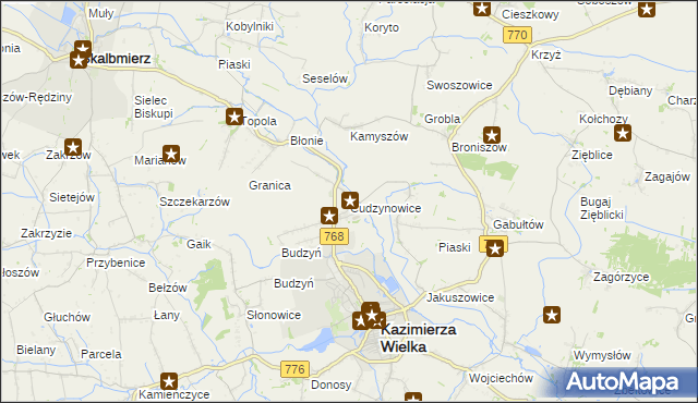 mapa Cudzynowice, Cudzynowice na mapie Targeo