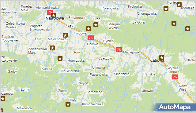 mapa Czaczów, Czaczów na mapie Targeo