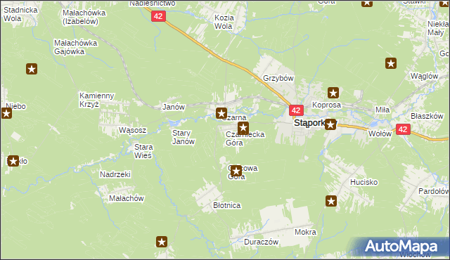 mapa Czarniecka Góra, Czarniecka Góra na mapie Targeo