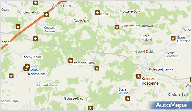 mapa Czarnowo-Biki, Czarnowo-Biki na mapie Targeo