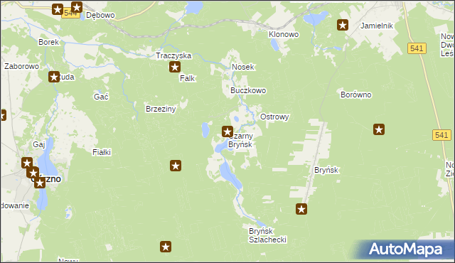 mapa Czarny Bryńsk, Czarny Bryńsk na mapie Targeo